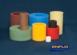 Picture of molded PTFE cylinders